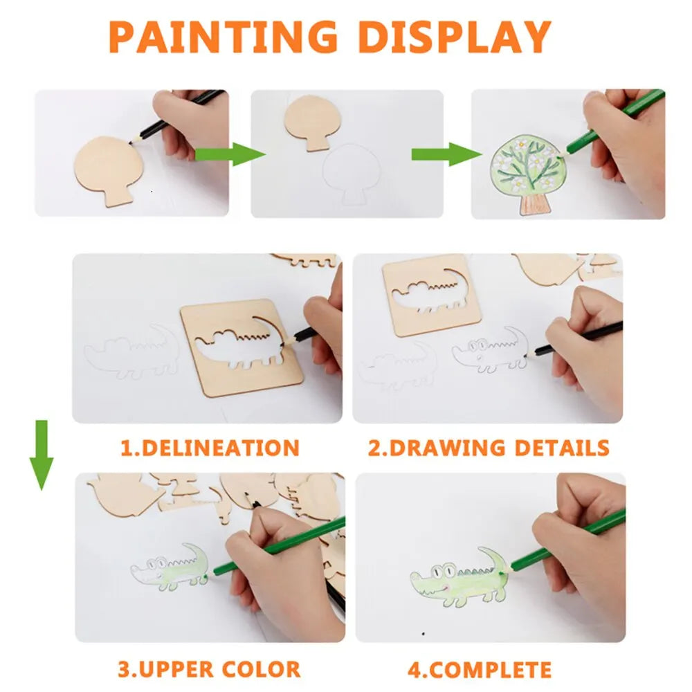 Montessori wooden Drawing Toys