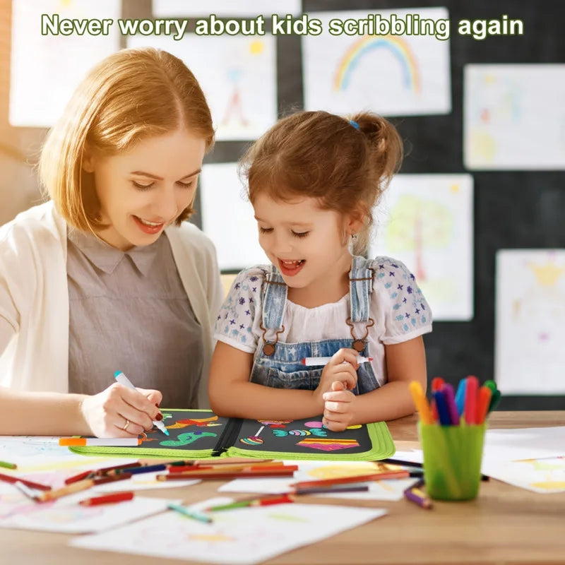 Reusable Drawing Board with Magic Pens