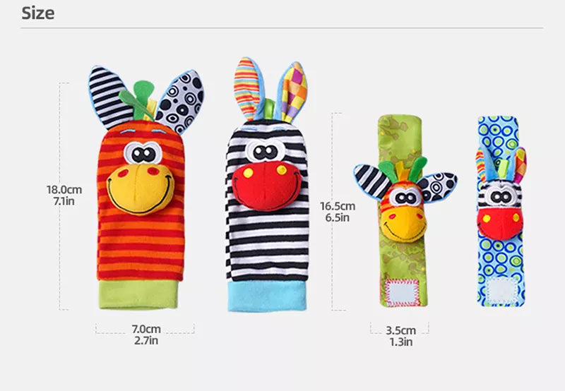Baby Rattle Toys Wrist & Foot Finder Sock