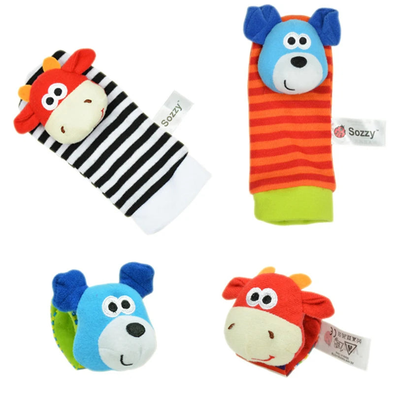 Baby Rattle Toys Wrist & Foot Finder Sock