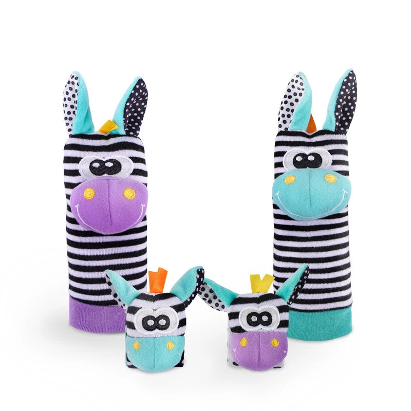 Baby Rattle Toys Wrist & Foot Finder Sock