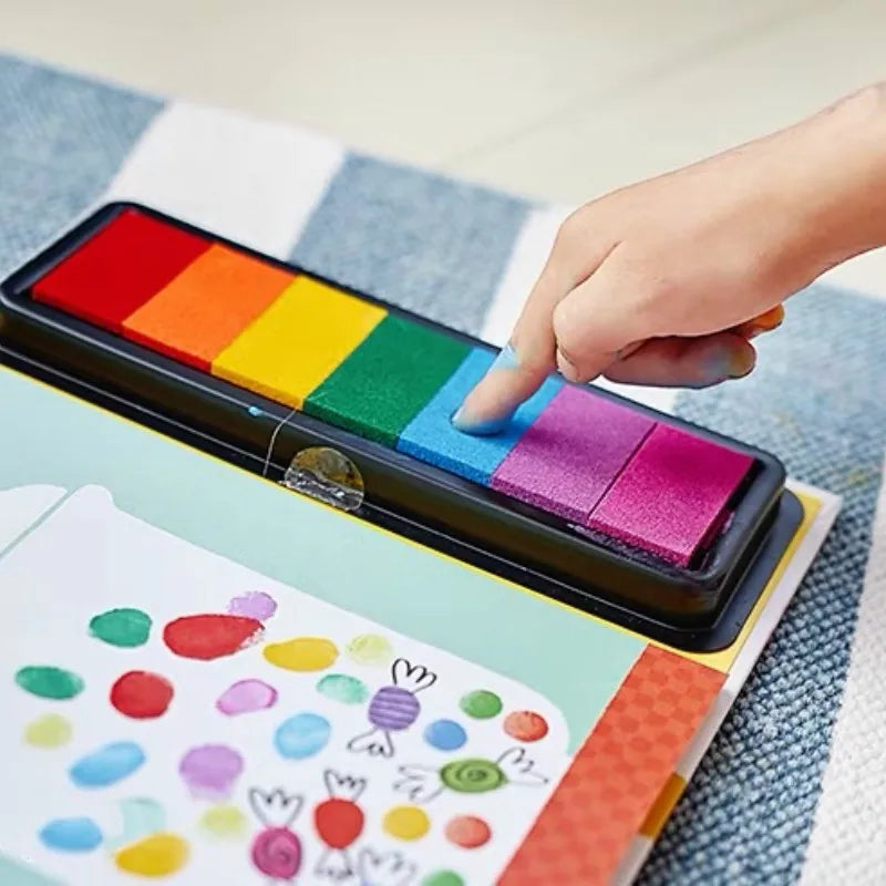 Fingerprinting Books with Rubber Stamps Pad