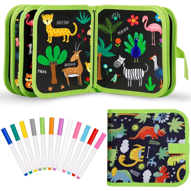 Reusable Drawing Board with Magic Pens