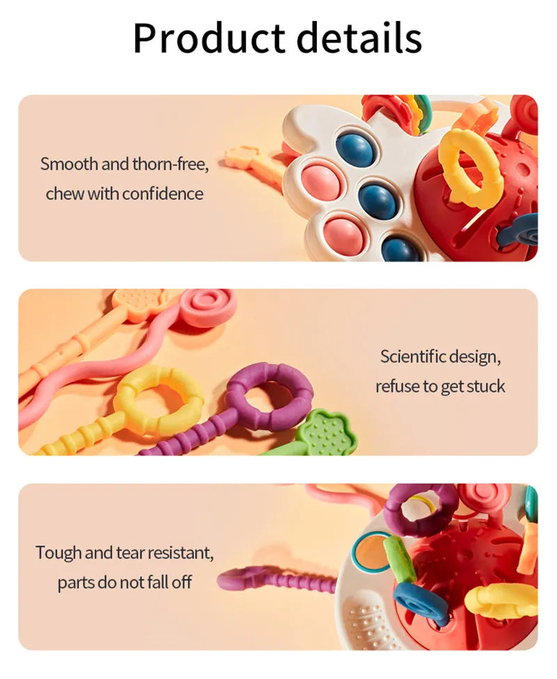 Silicone Pull String Sensory Toys