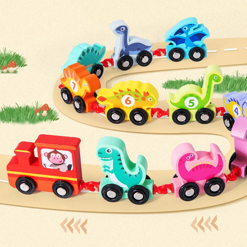 Dinosaurs number Train 11Pcs