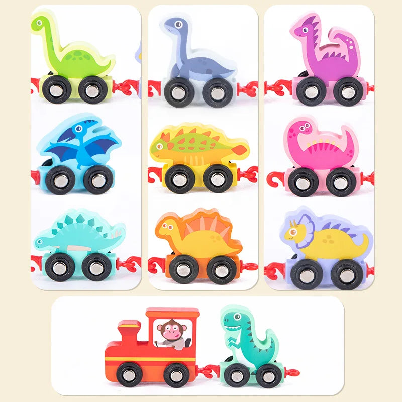 Dinosaurs number Train 11Pcs
