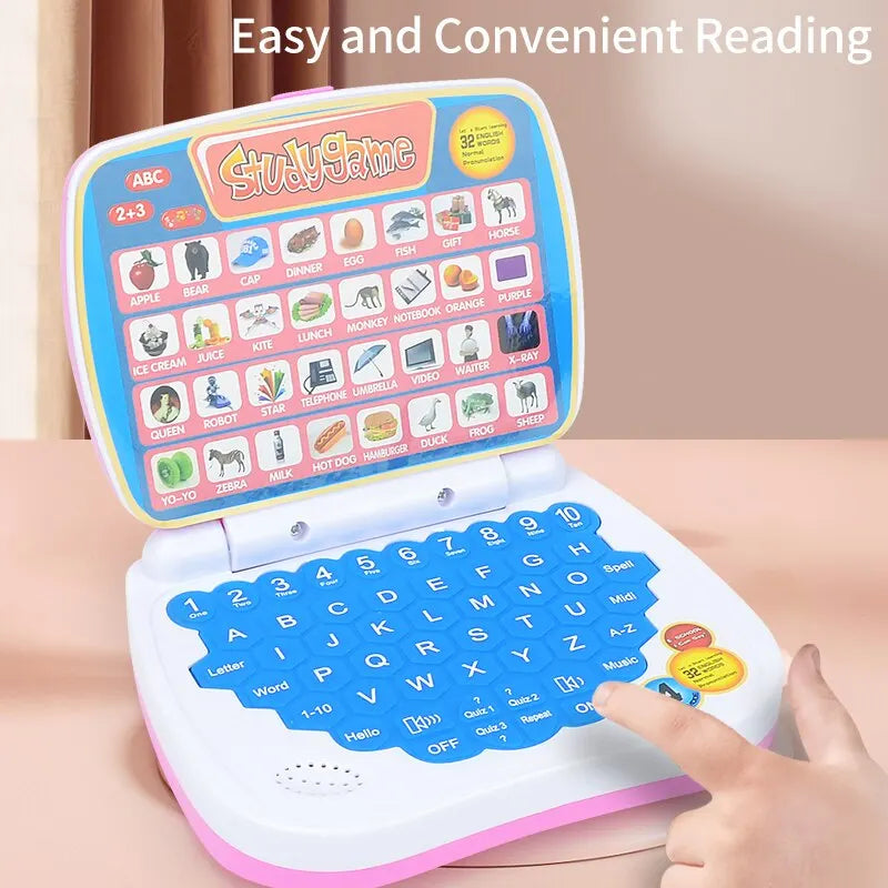 English Learning Small Battery Laptop Toy for Kids