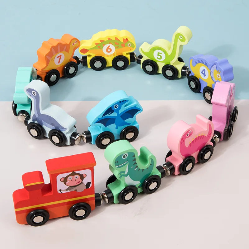 Dinosaurs number Train 11Pcs