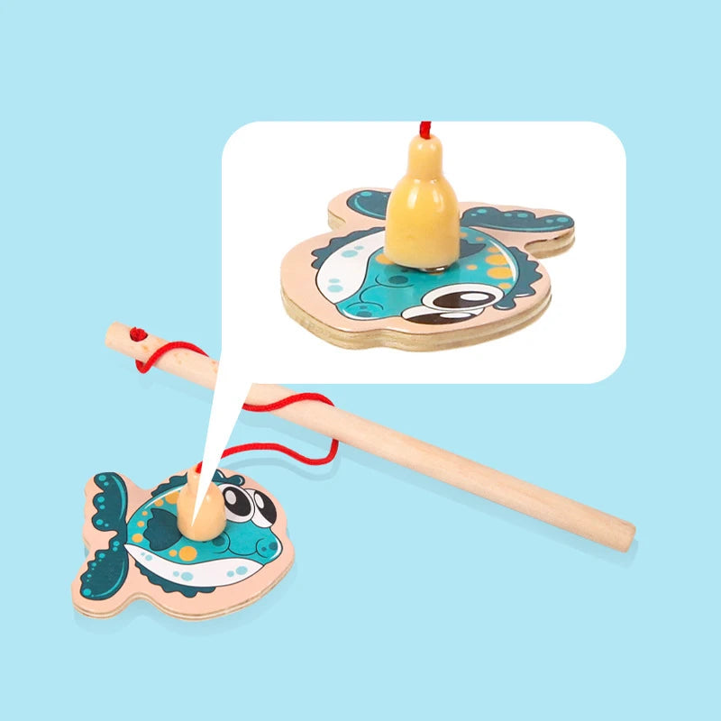 Wooden Magnetic Fishing Toys for Baby Parent-Child Interactive