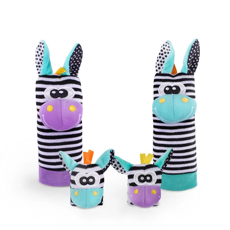 Baby Rattle Toys Wrist & Foot Finder Sock