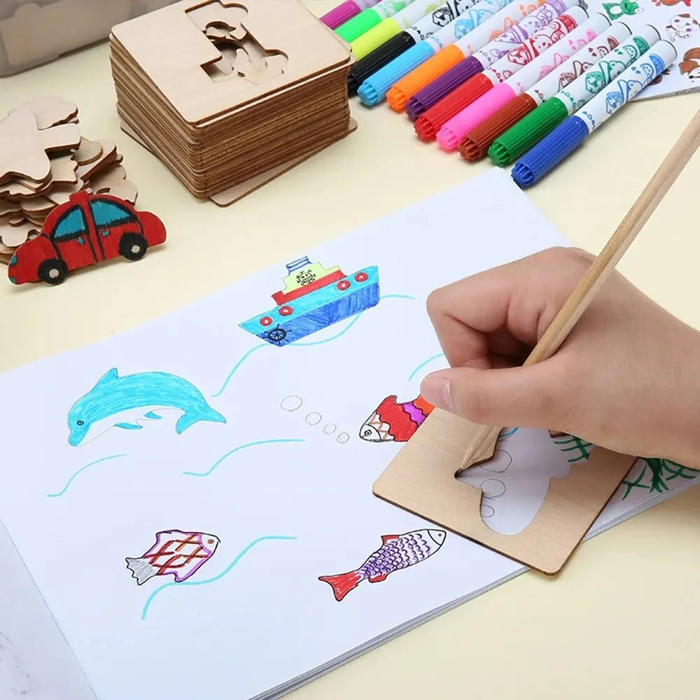 Montessori wooden Drawing Toys
