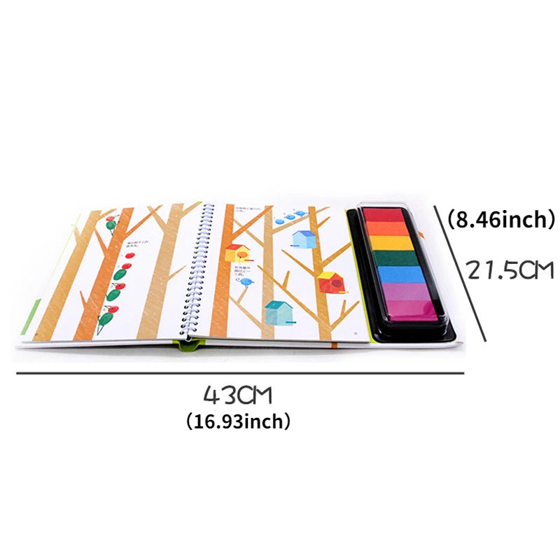 Fingerprinting Books with Rubber Stamps Pad