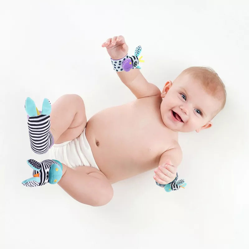 Baby Rattle Toys Wrist & Foot Finder Sock