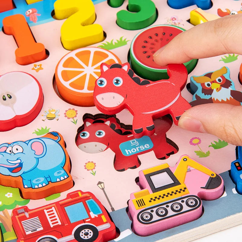 Busy Wooden Board Math Toys