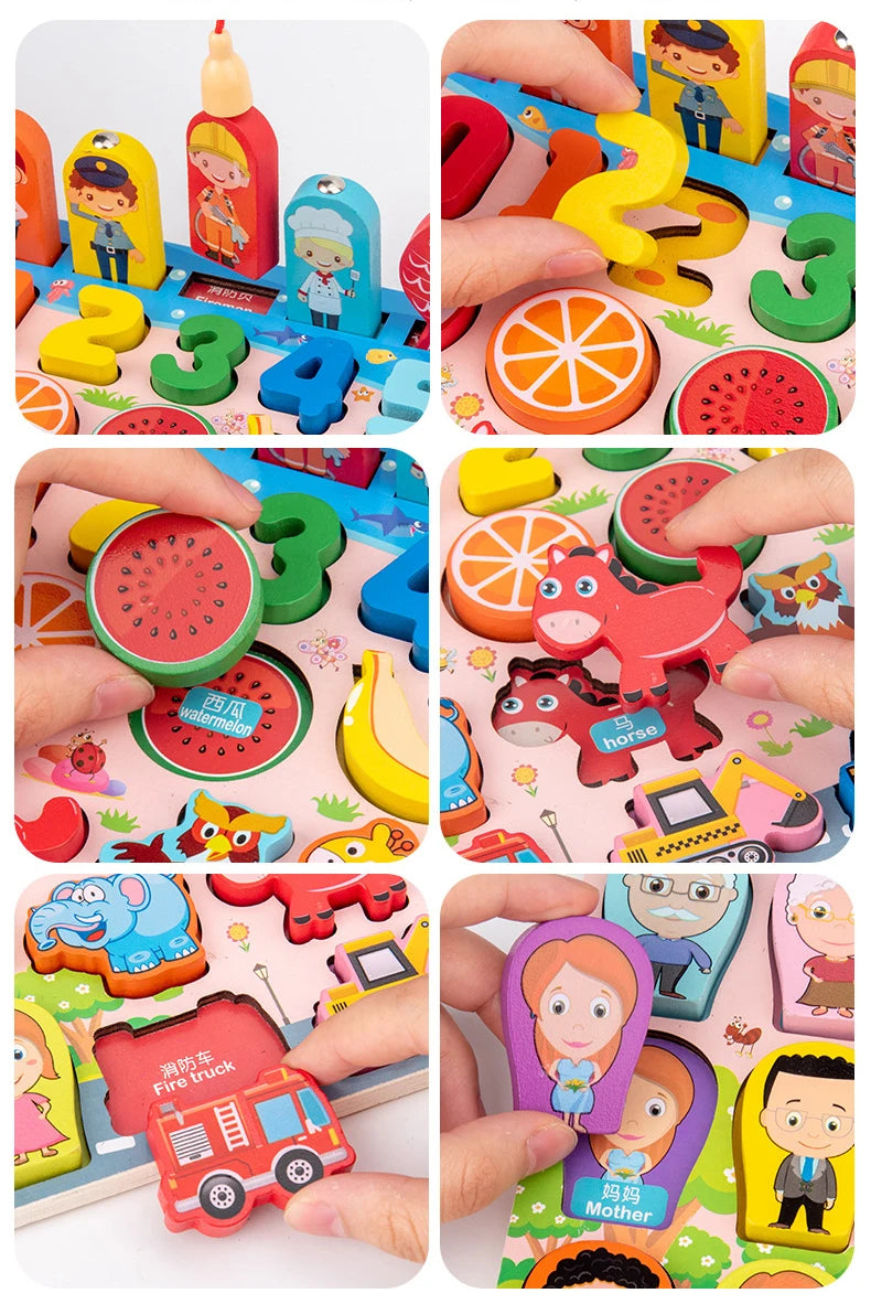 Busy Wooden Board Math Toys