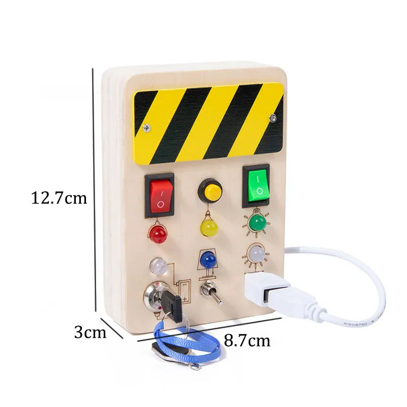 Montessori Busy Board Circuit with LED Light