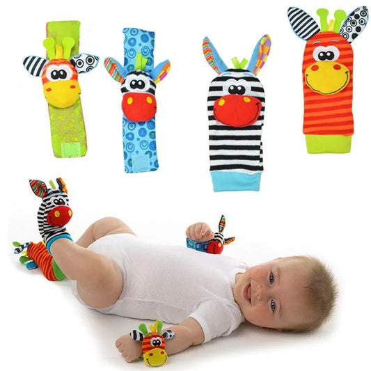 Baby Rattle Toys Wrist & Foot Finder Sock