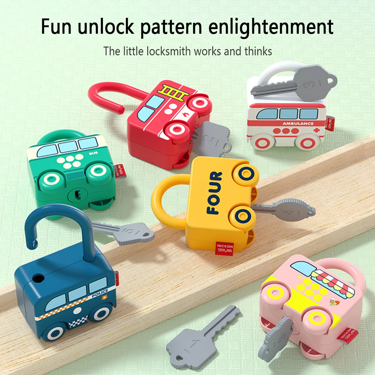Matching number Car keys 6Pc