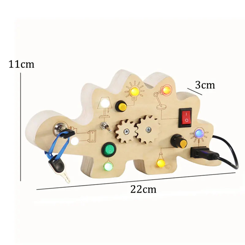 Montessori Busy Board Circuit with LED Light