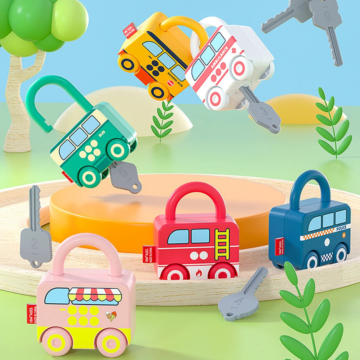 Matching number Car keys 6Pc