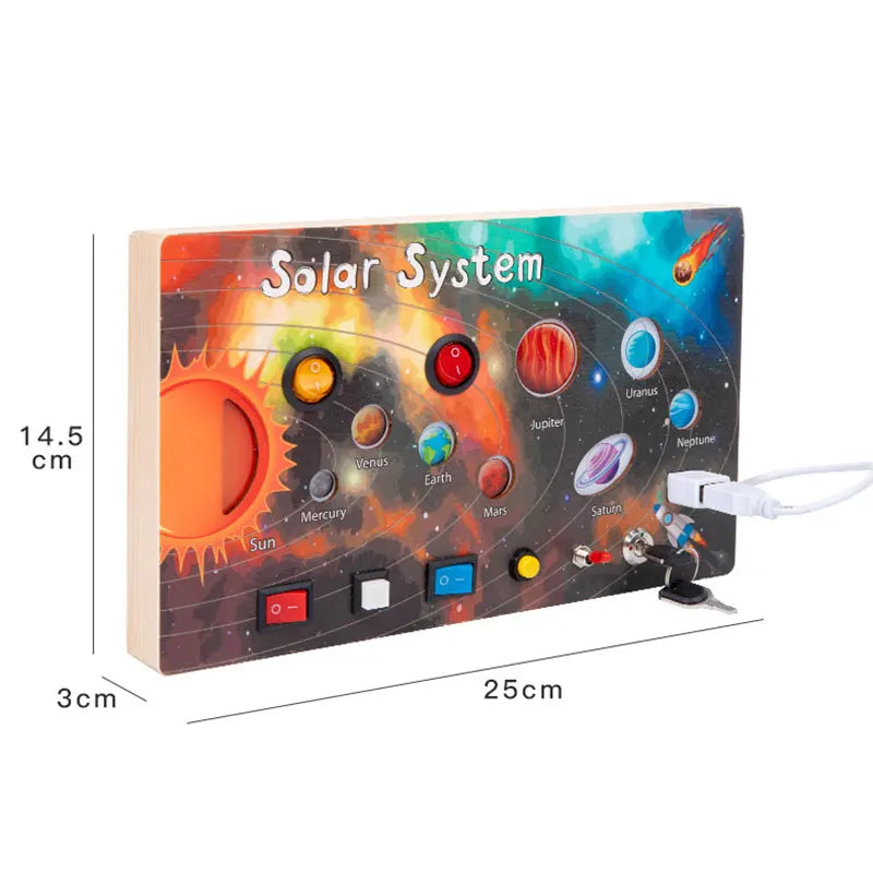 Montessori Busy Board Circuit with LED Light