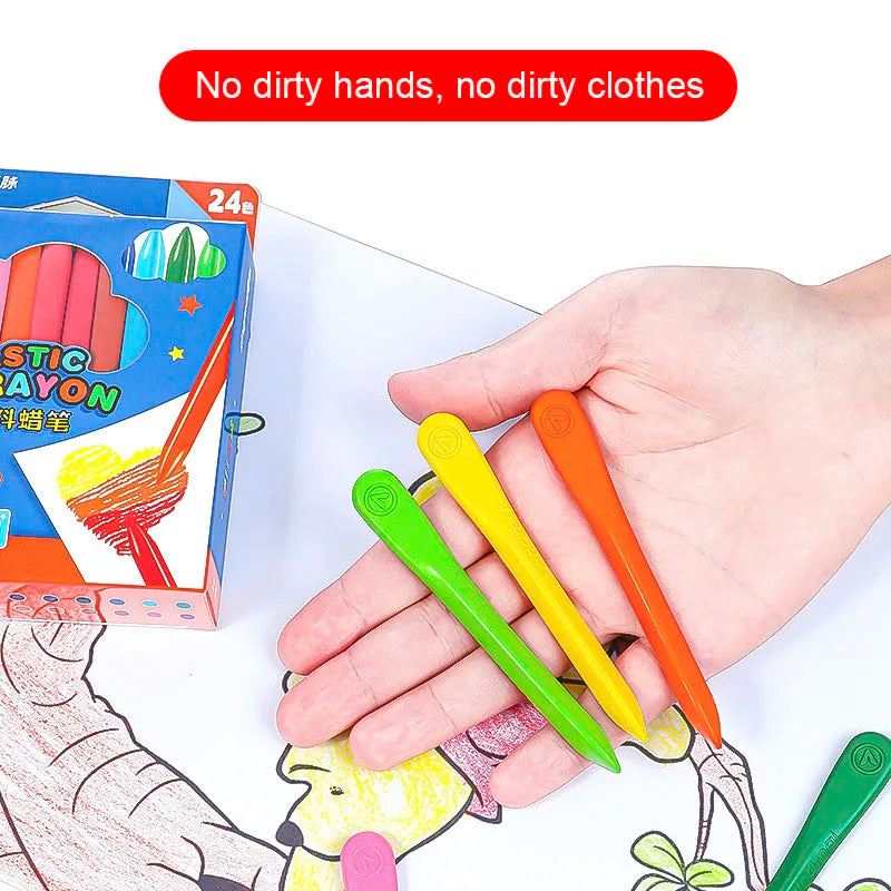 12 Colors Triangular Crayons