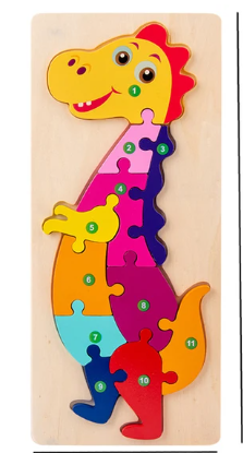3D Wooden Animal Puzzles Childrens Toys