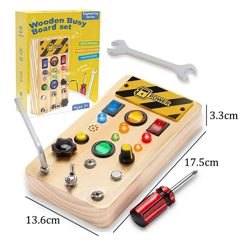Montessori Busy Board Circuit with LED Light