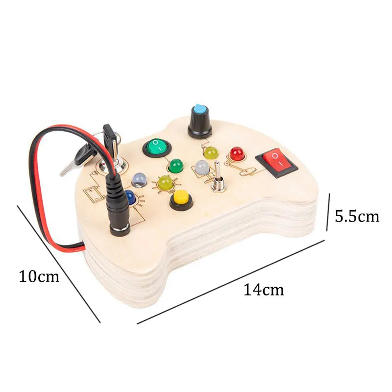Montessori Busy Board Circuit with LED Light