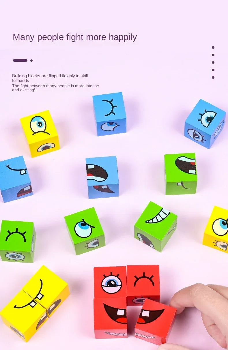 Expression Blocks Montessori Expression Wooden Blocks – Orbitoyz LLC
