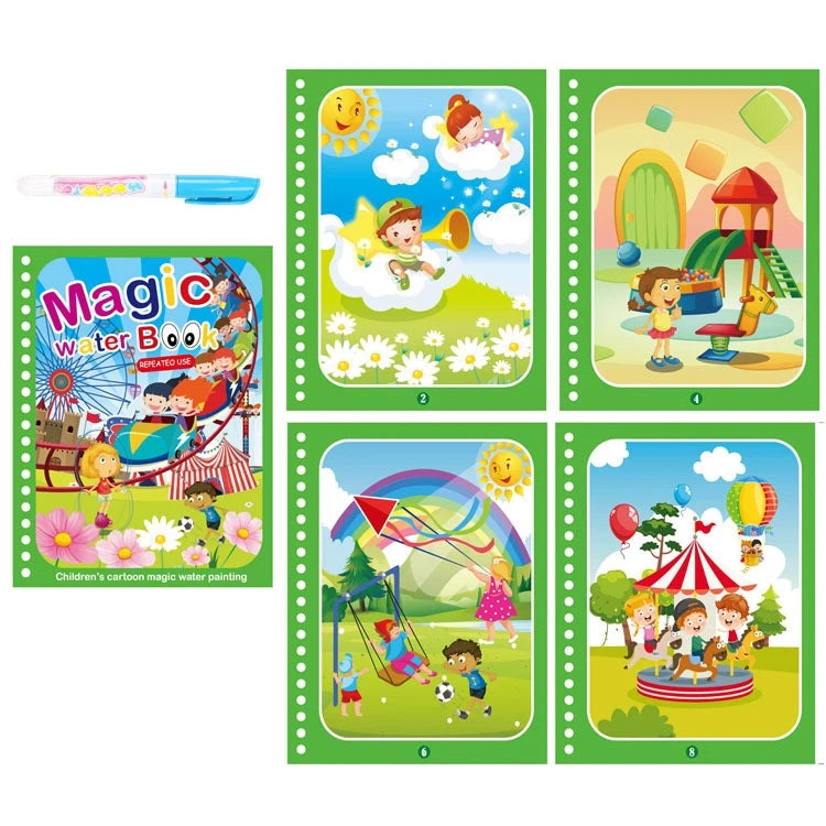 Magic Water Drawing Reusable Book
