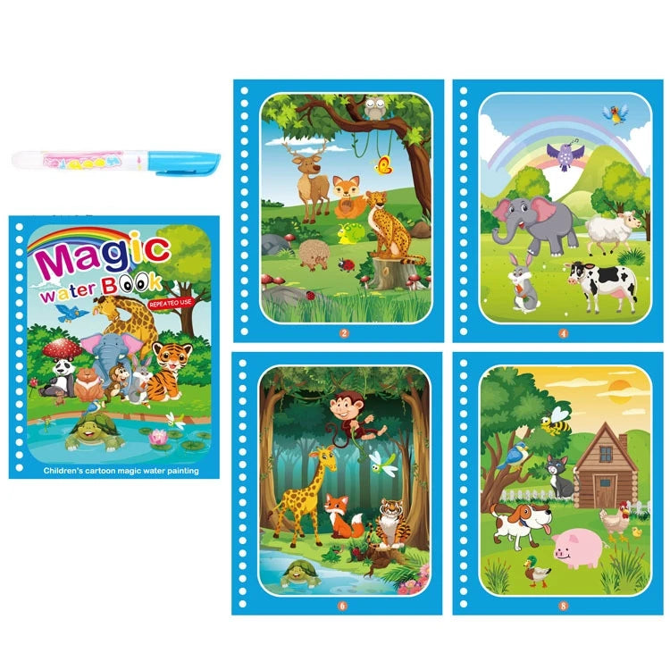 Magic Water Drawing Reusable Book