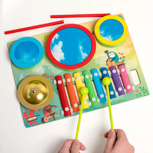 Wooden Percussion Instruments Drum Set
