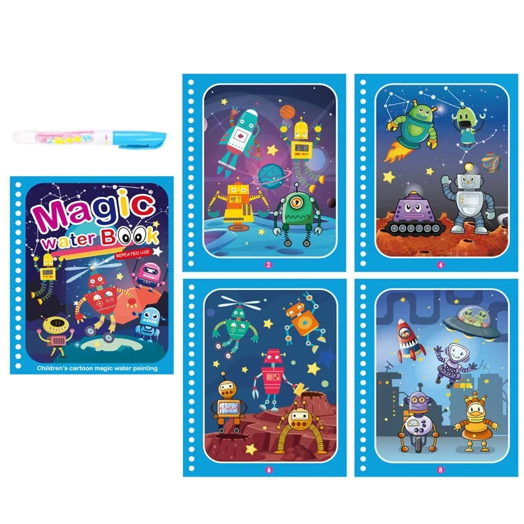 Magic Water Drawing Reusable Book