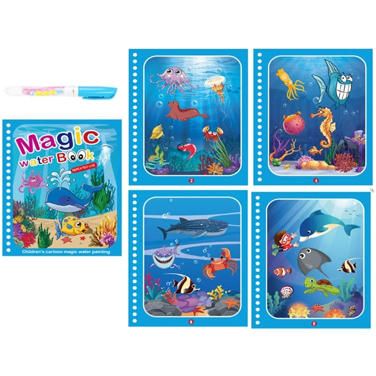Magic Water Drawing Reusable Book